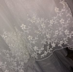 Casablanca ivory strapless wedding dress